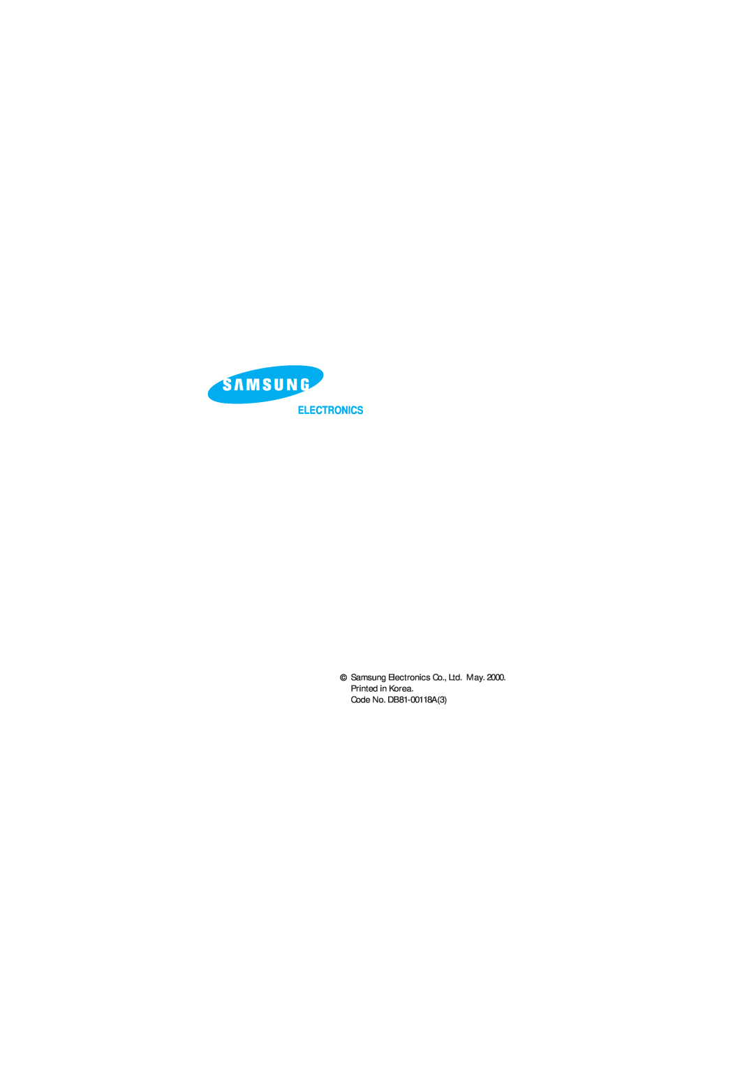 Samsung AW05B05A(AW0500 specifications Electronics 