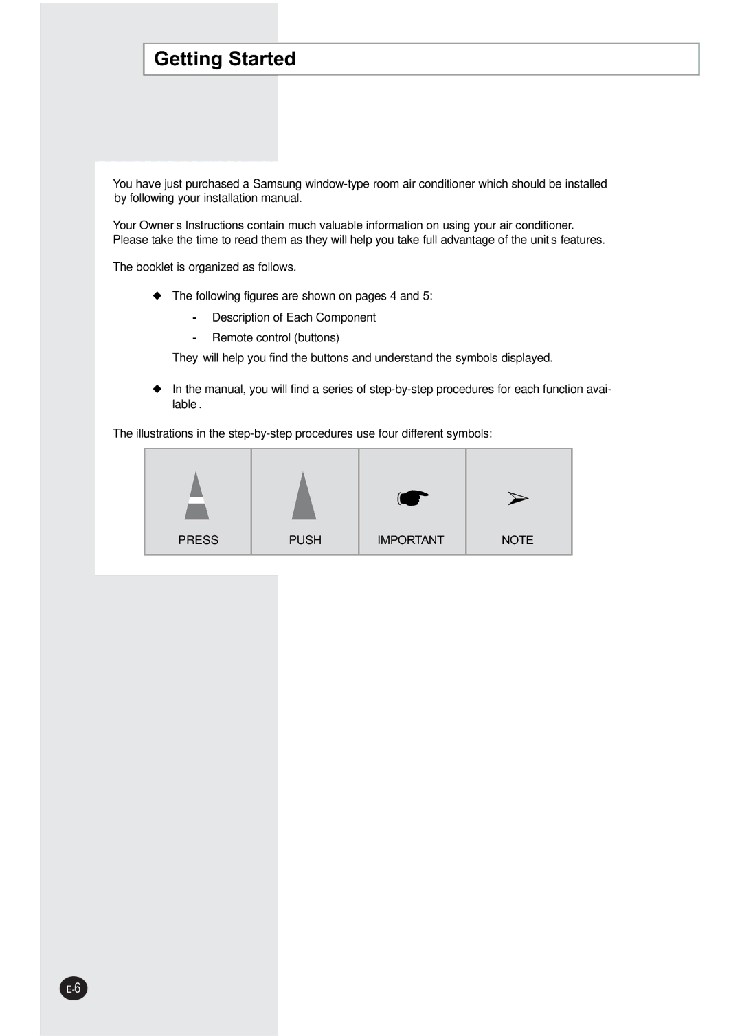 Samsung AW069CB, AW189CB, AW129CB, AW149CB, AW109CB, AW089CB manual HWWLQJ6WDUWHG 