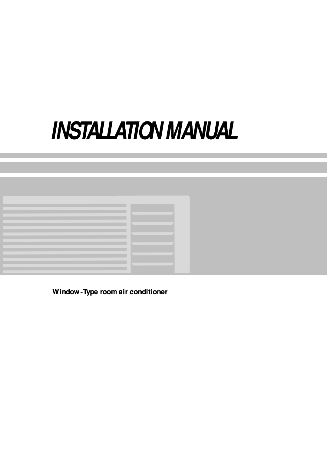Samsung AW129CB, AW069CB, AW189CB, AW149CB, AW109CB, AW089CB manual Window-Typeroom air conditioner, Installation Manual 