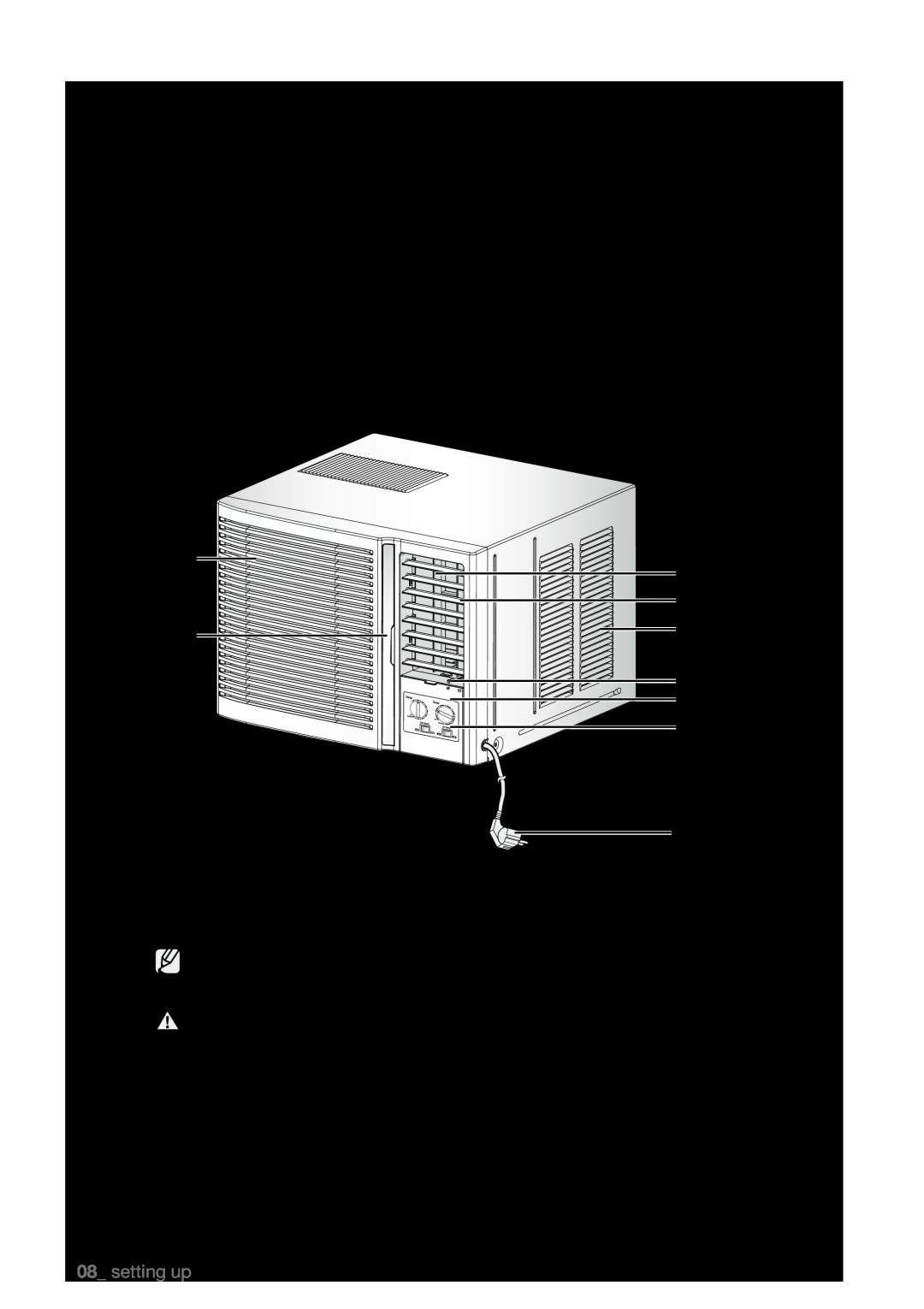 Samsung AW07L2, AW09L2 user manual setting up your air conditioner before use, Checking The Parts And The Control Panel 
