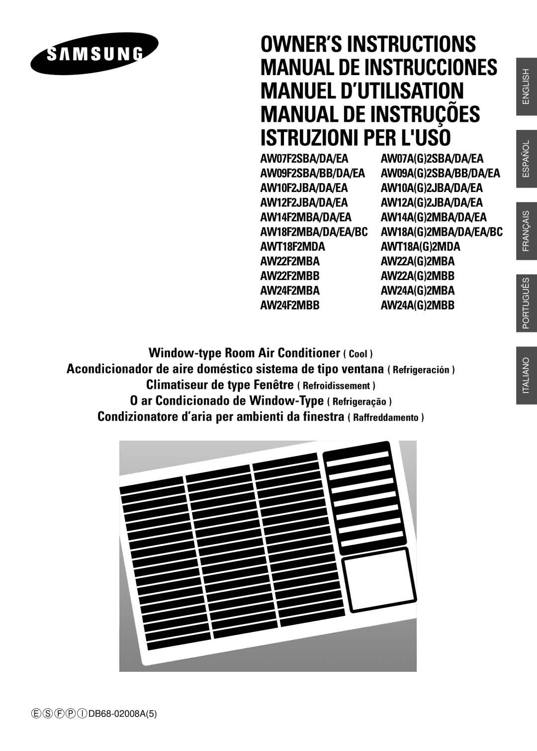 Samsung AW09A8SB manuel dutilisation Manual DE Instrucciones Manuel D’UTILISATION 