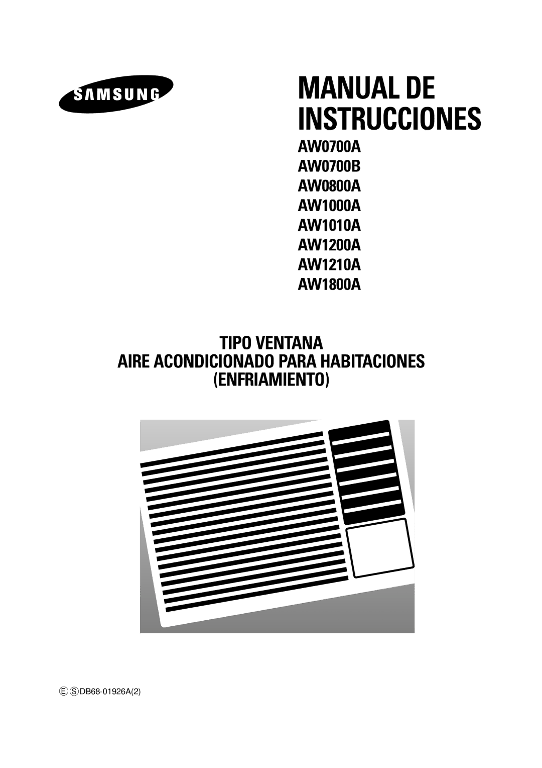 Samsung AW0700B, AW1200A, AW1800A, AW1010A, AW1210A, AW1000A, AW0800A manual Manual DE Instrucciones 