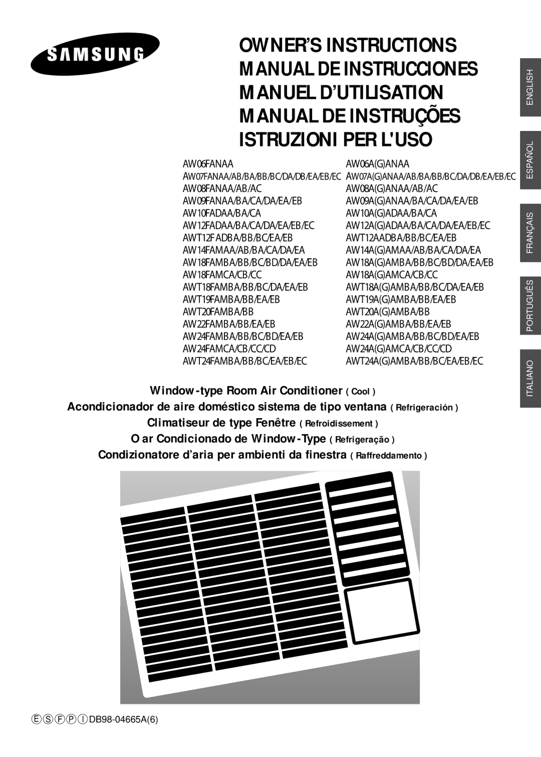 Samsung AW12FADBA manuel dutilisation OWNER’S Instructions 