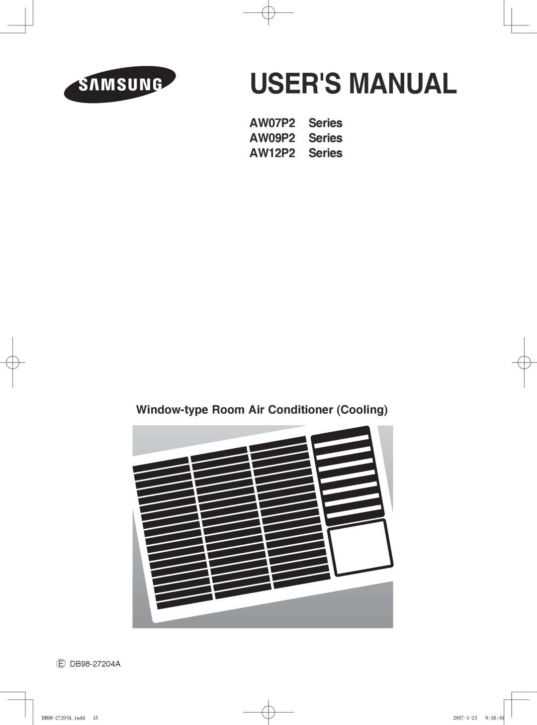 Samsung user manual AW07P2 Series AW09P2 Series AW12P2 Series 