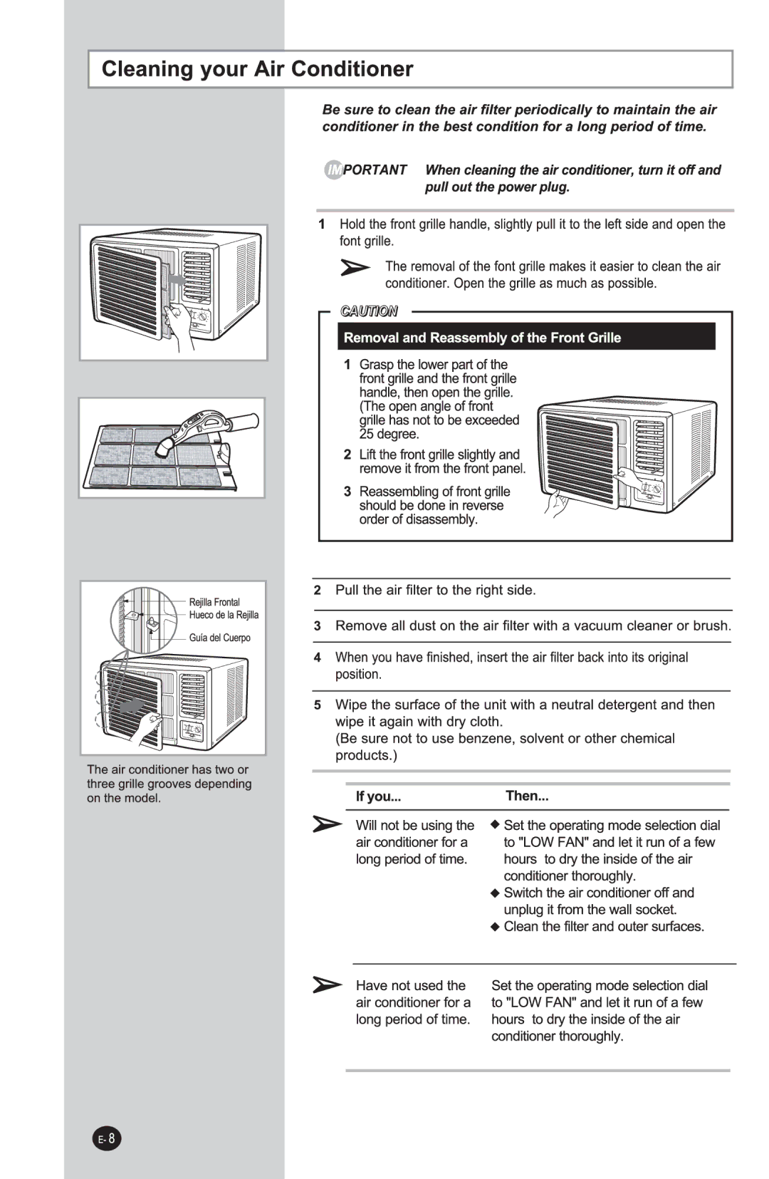 Samsung AW18P1HBC, AW24P1HBE manual 