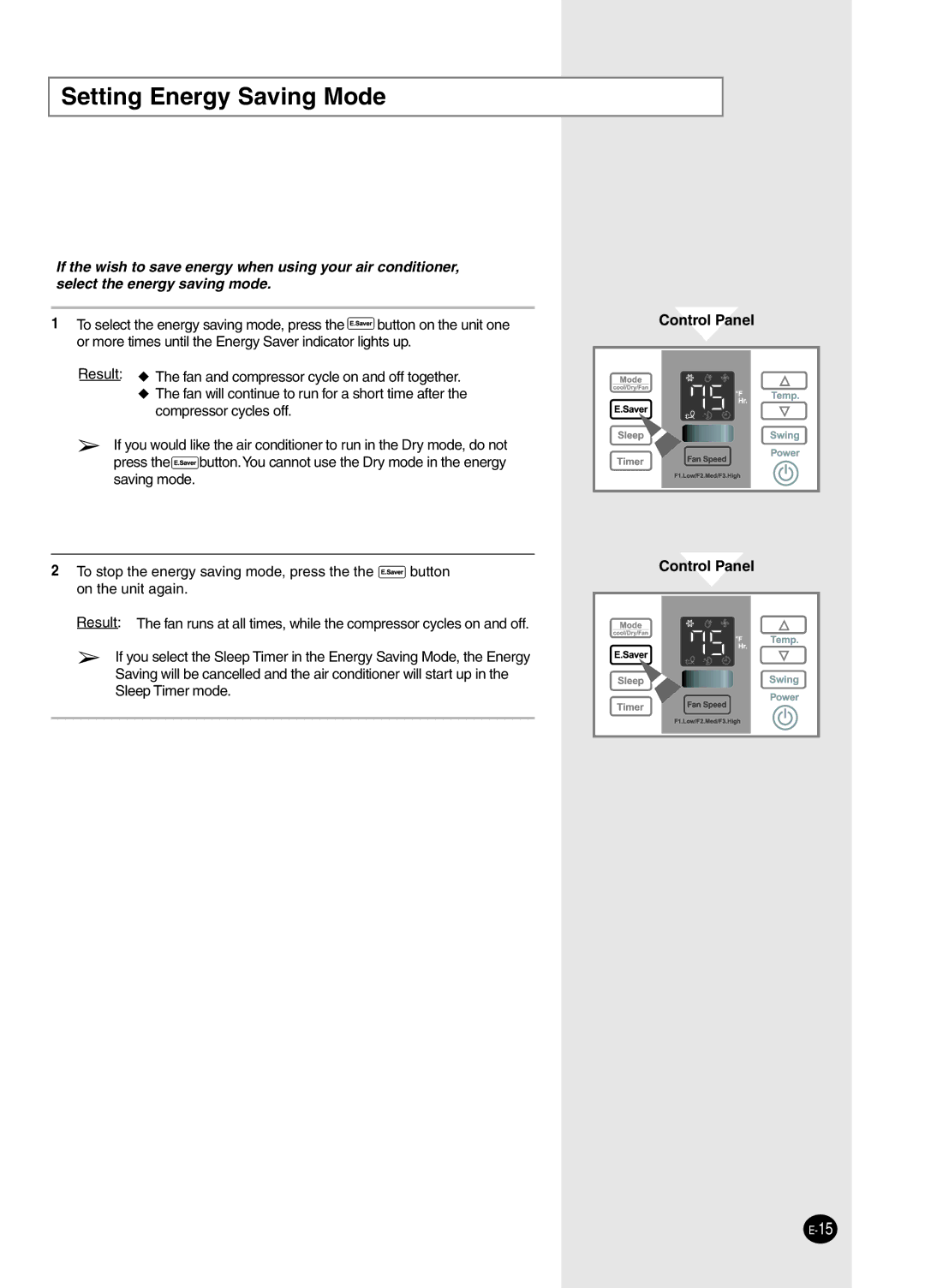 Samsung AW2492L manual Setting Energy Saving Mode 