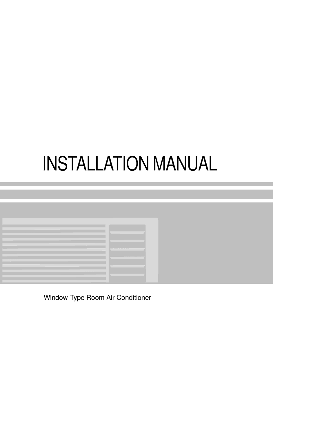 Samsung AW25ECB7 manual Installation Manual 