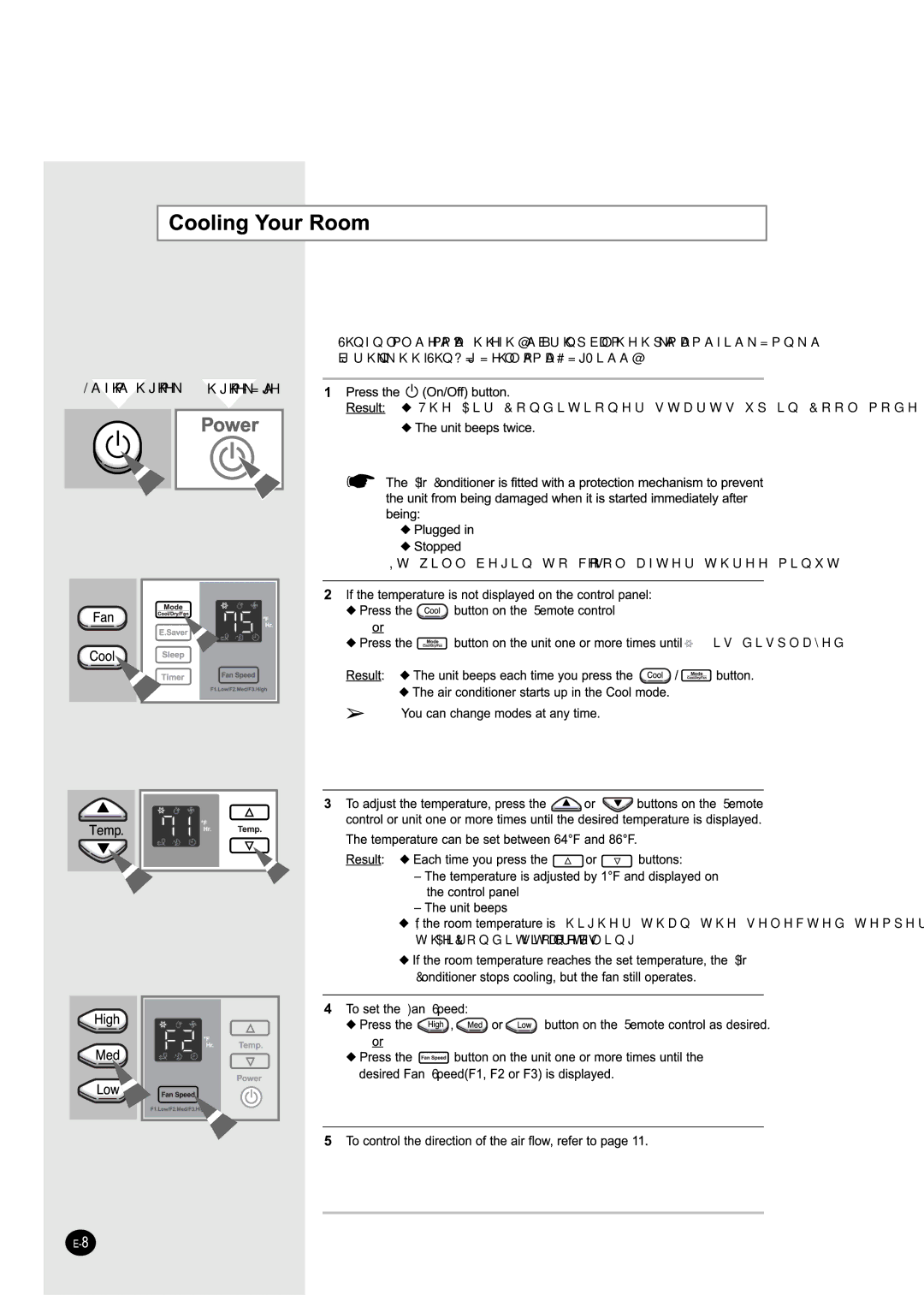 Samsung AW25ECB7 manual Remote Control 