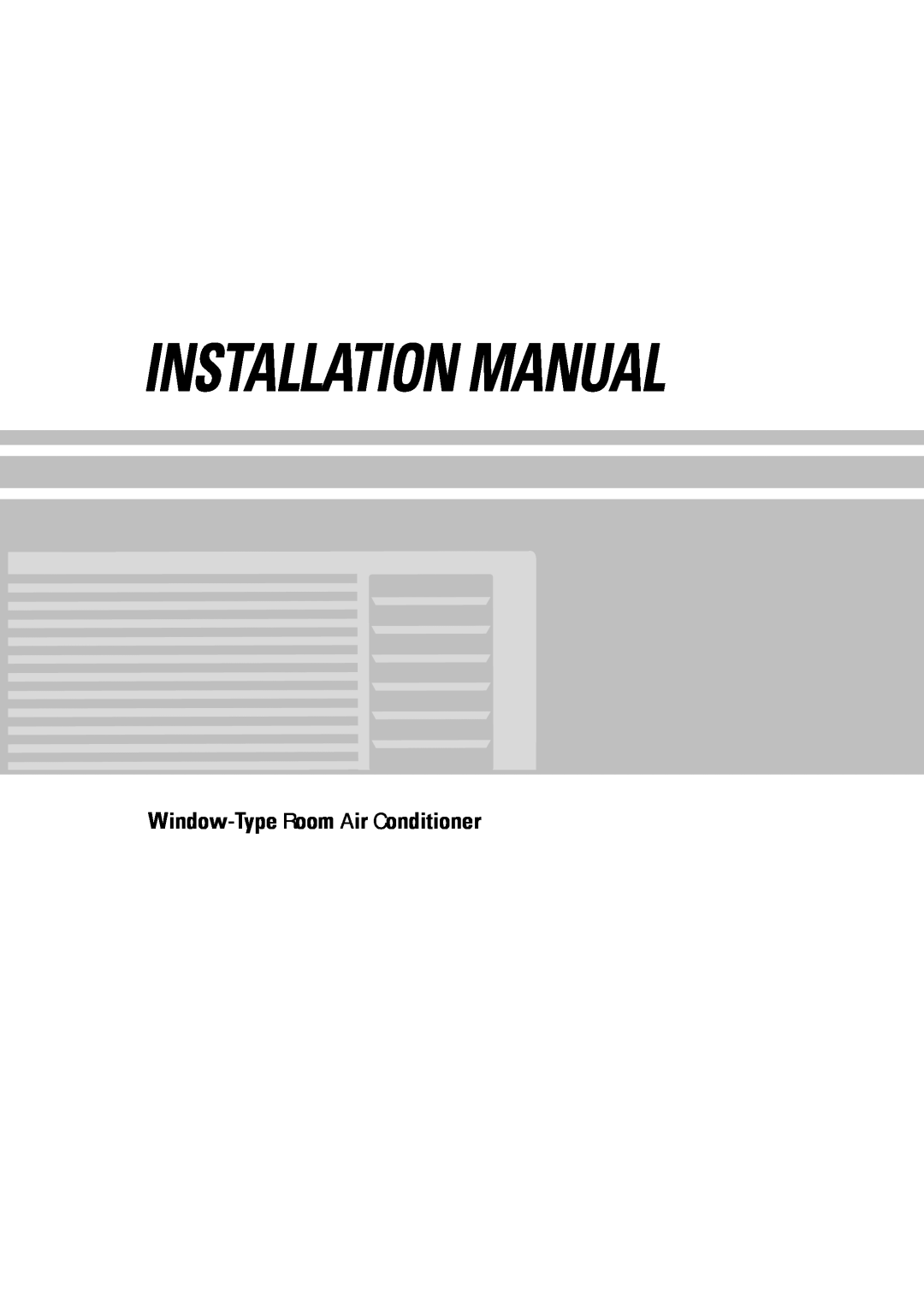Samsung AW25ECB7 manual Window-TypeRoom Air Conditioner, Installation Manual 