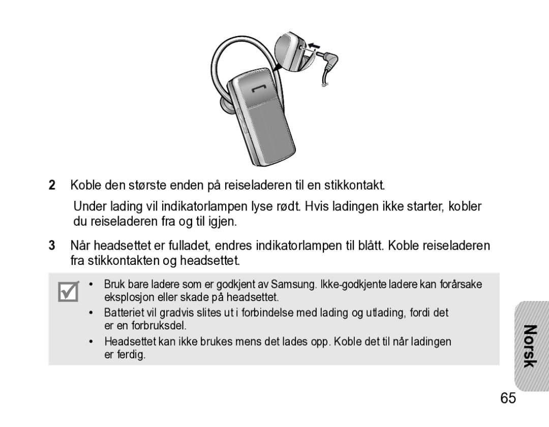 Samsung AWEP470EBECXEE manual Norsk 