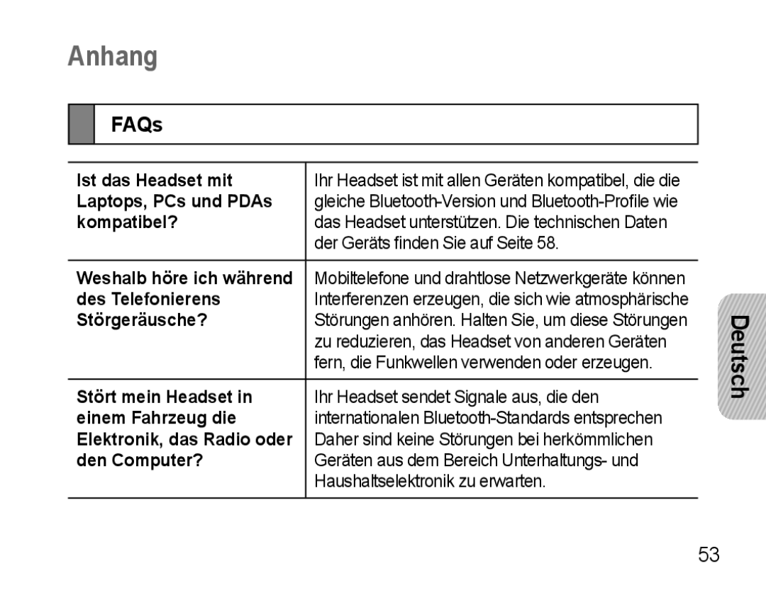 Samsung AWEP470EBECXEF, AWEP470EBECXET, AWEP470EBECFOP, AWEP475EBECFOP, AWEP470EBECXEH, AWEP470EBECEUR manual Anhang, FAQs 