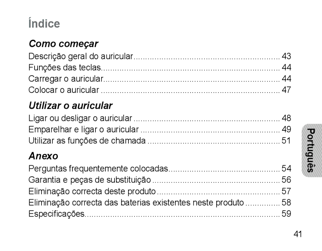 Samsung AWEP475EBECFOP, AWEP470EBECXET, AWEP470EBECFOP manual Índice 