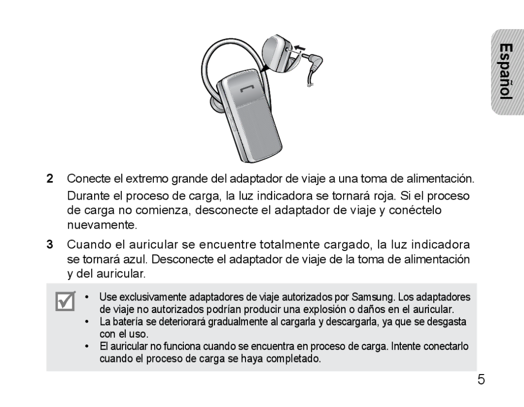 Samsung AWEP475EBECFOP, AWEP470EBECXET, AWEP470EBECFOP manual Español 