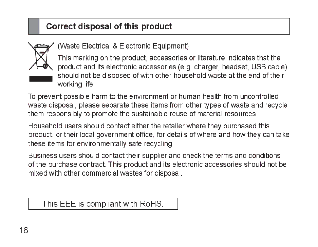 Samsung AWEP475ESECSER, AWEP475ESECXET, AWEP475ESECXEH, AWEP475ESECEUR manual Correct disposal of this product 