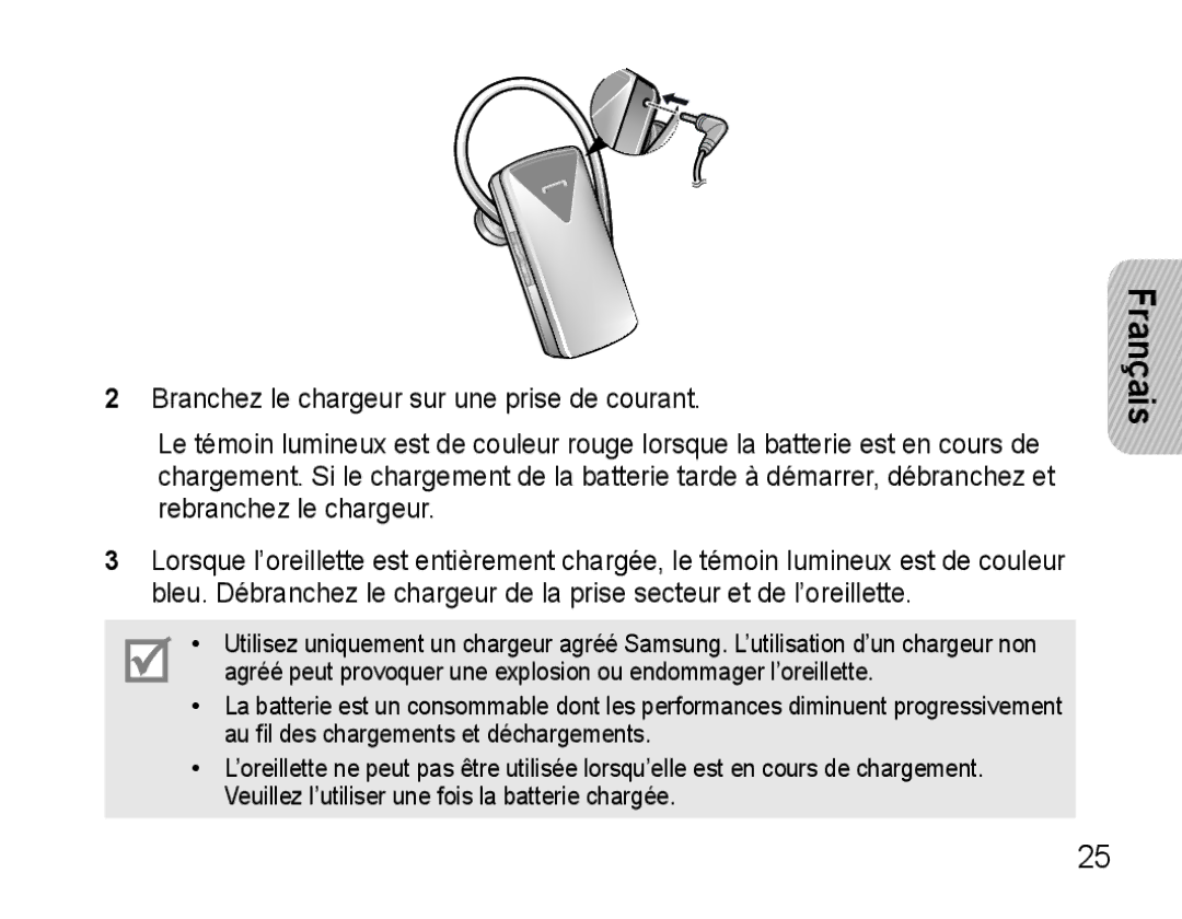 Samsung AWEP475ESECXET, AWEP475ESECXEH, AWEP475ESECEUR, AWEP475ESECSER manual Français 