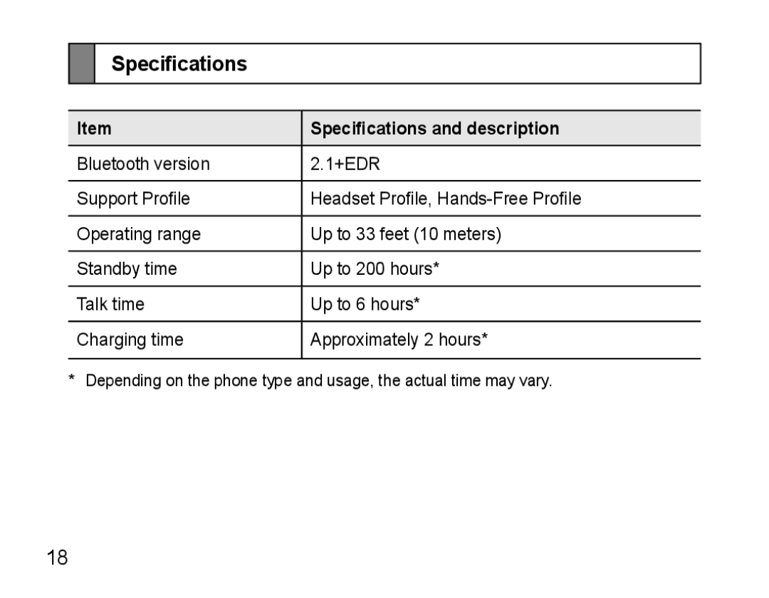 Samsung AWEP475ESECXEH, AWEP475ESECXET, AWEP475ESECEUR, AWEP475ESECSER manual Specifications and description 