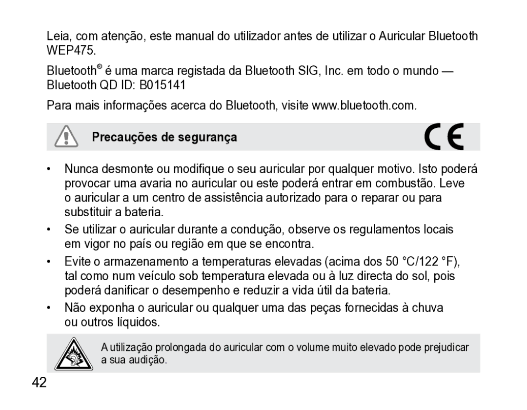 Samsung AWEP475ESECXET manual Precauções de segurança 