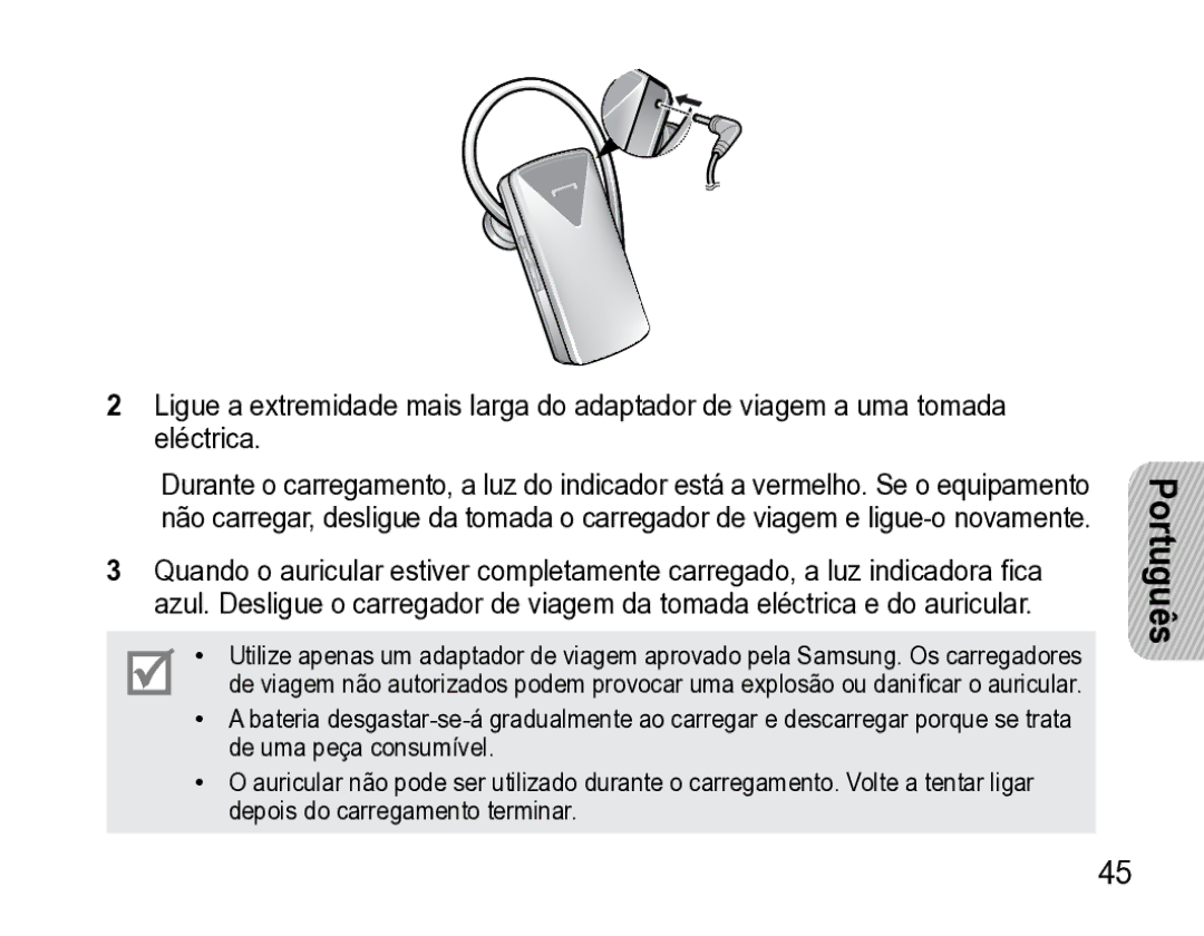 Samsung AWEP475ESECXET manual Português 