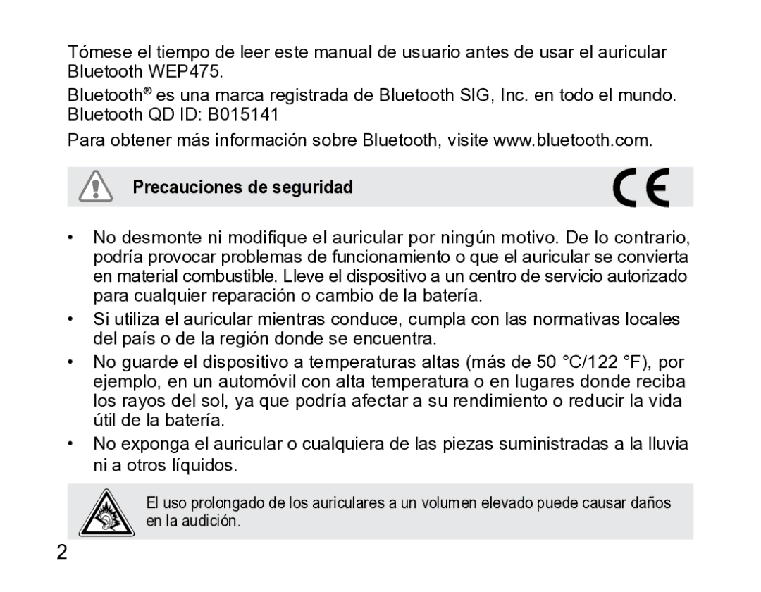 Samsung AWEP475ESECXET manual Precauciones de seguridad 