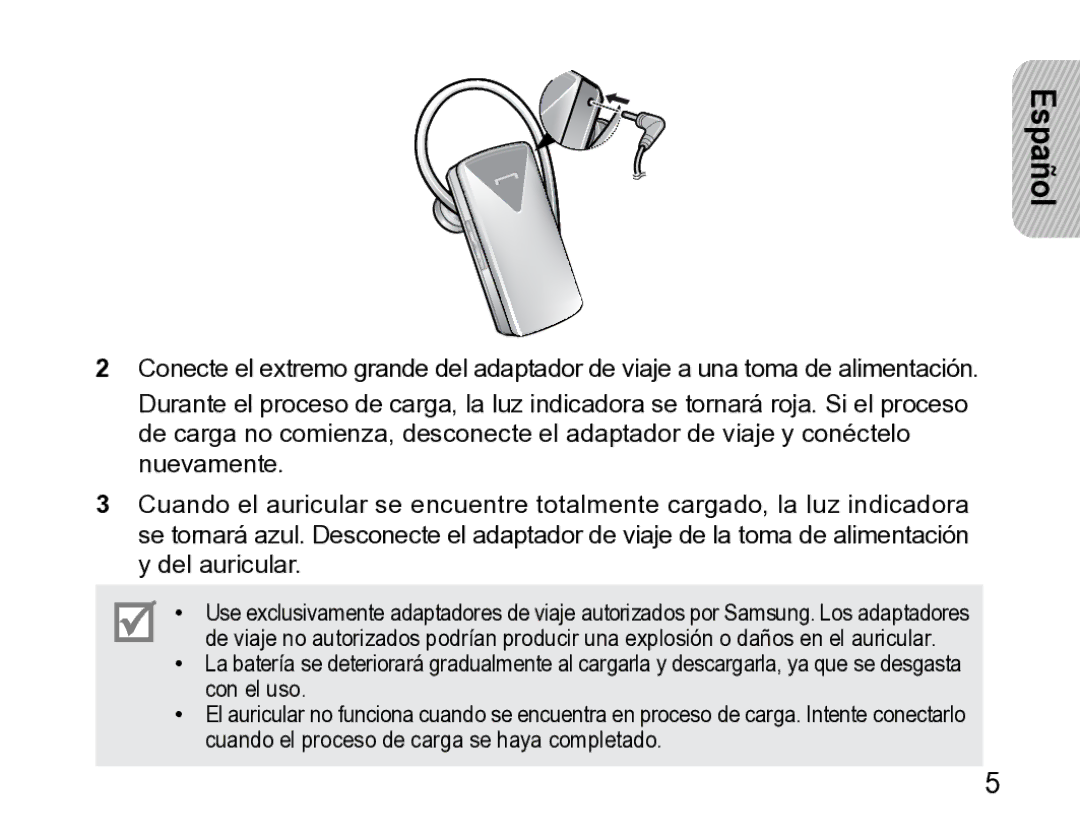 Samsung AWEP475ESECXET manual Español 