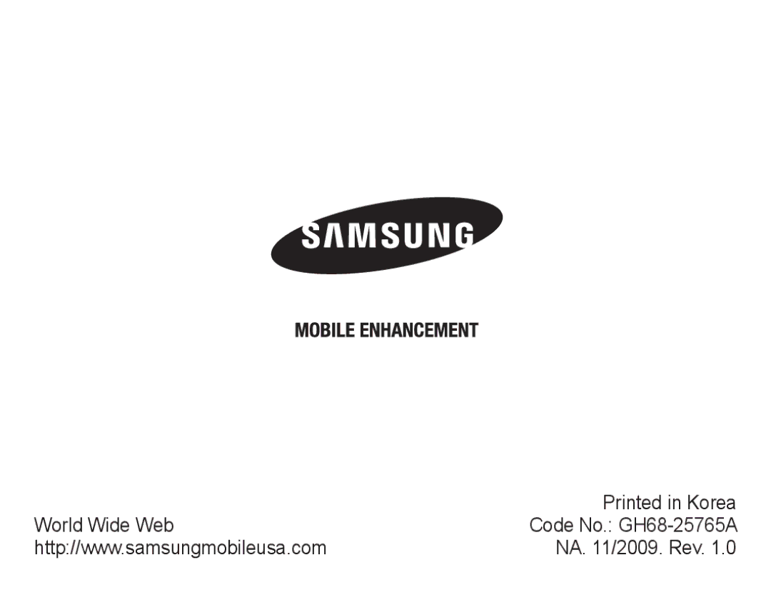 Samsung GH68-25765A, AWEP490PPECSTA manual World Wide Web 