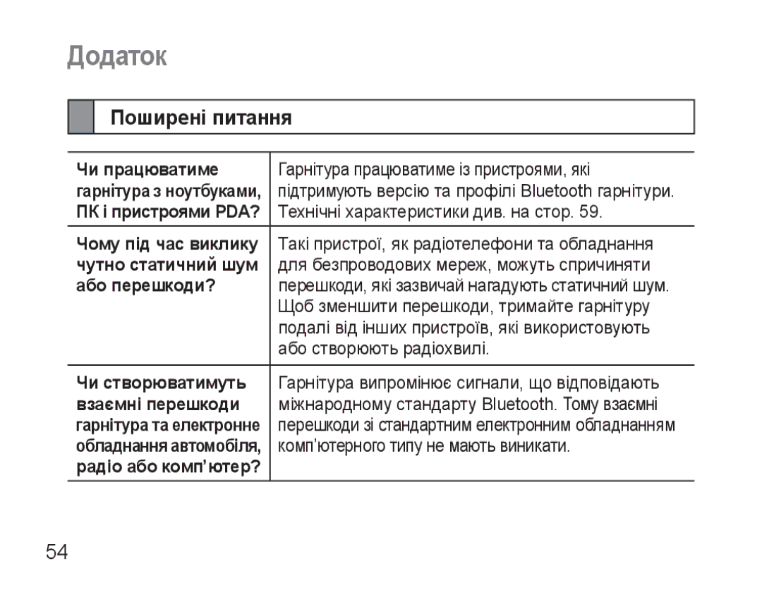 Samsung AWEP570VBECSER manual Додаток, Поширені питання 