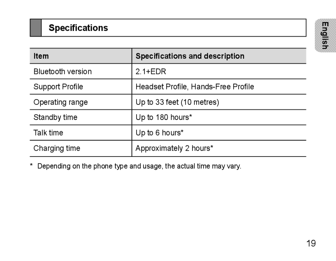 Samsung AWEP570VBECXEH, AWEP570VBECXEF, AWEP570EBECXEF, AWEP570VBECSER manual Specifications and description 