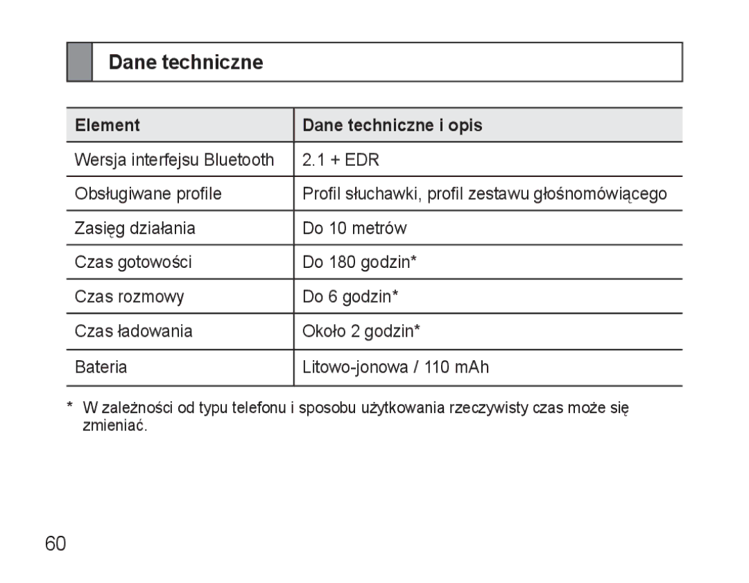 Samsung AWEP570VBECSER, AWEP570VBECXEF, AWEP570EBECXEF, AWEP570VBECXEH manual Element Dane techniczne i opis 