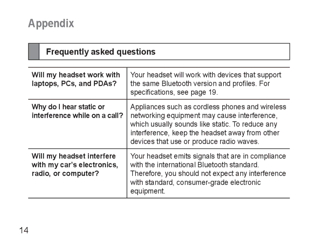 Samsung AWEP570EBECXEF, AWEP570VBECXEF, AWEP570VBECXEH, AWEP570VBECSER manual Appendix, Frequently asked questions 