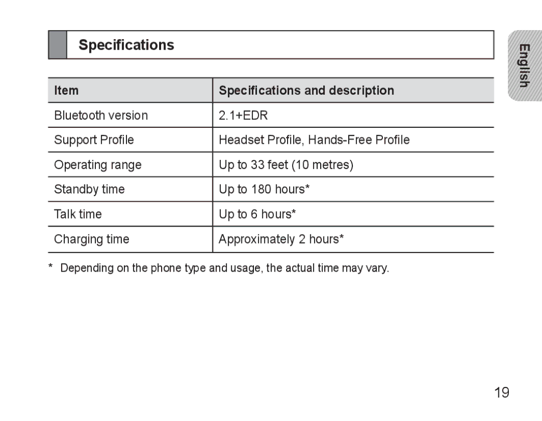 Samsung AWEP570VBECXEH, AWEP570VBECXEF, AWEP570EBECXEF, AWEP570VBECSER manual Specifications and description 