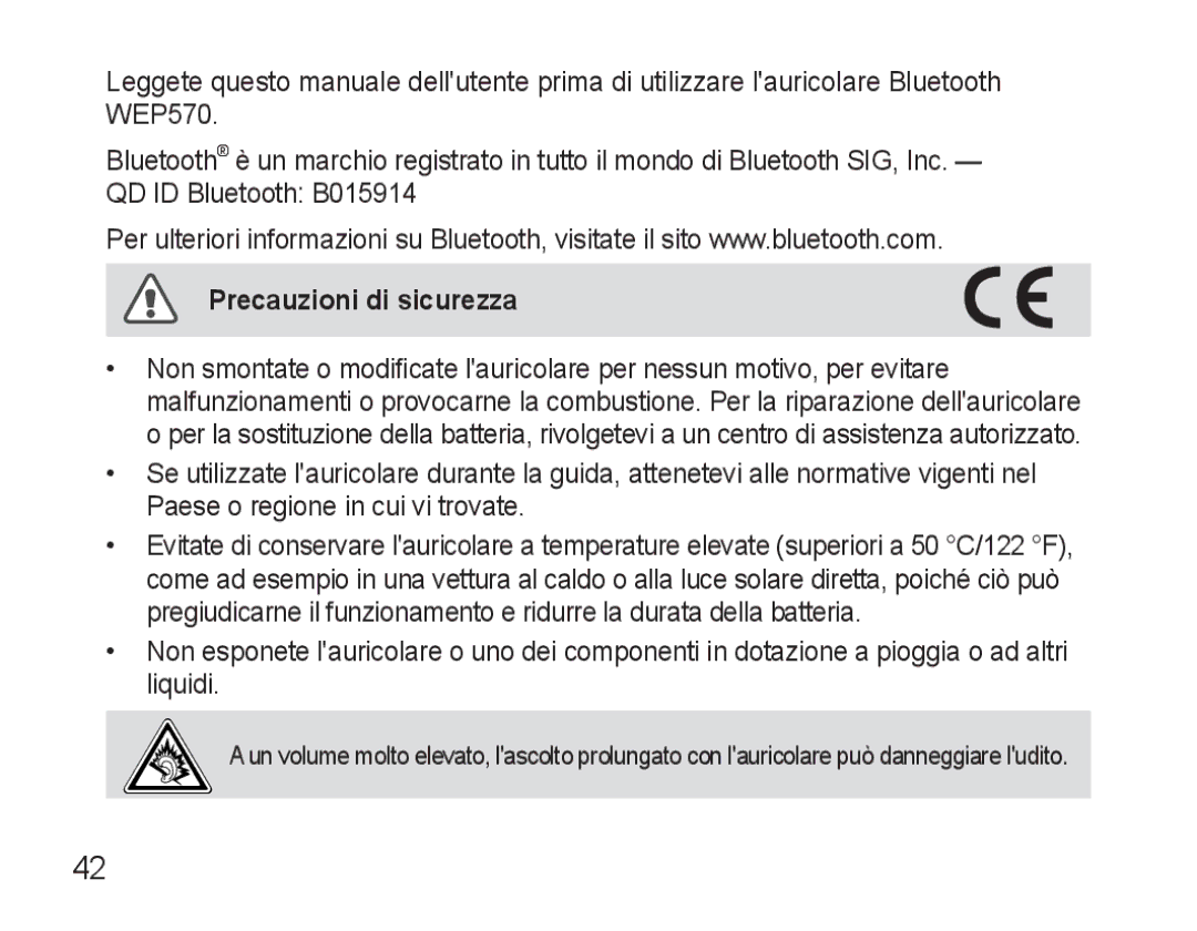 Samsung AWEP570EBECXEF, AWEP570VBECXEF, AWEP570VBECXEH, AWEP570VBECSER manual Precauzioni di sicurezza 