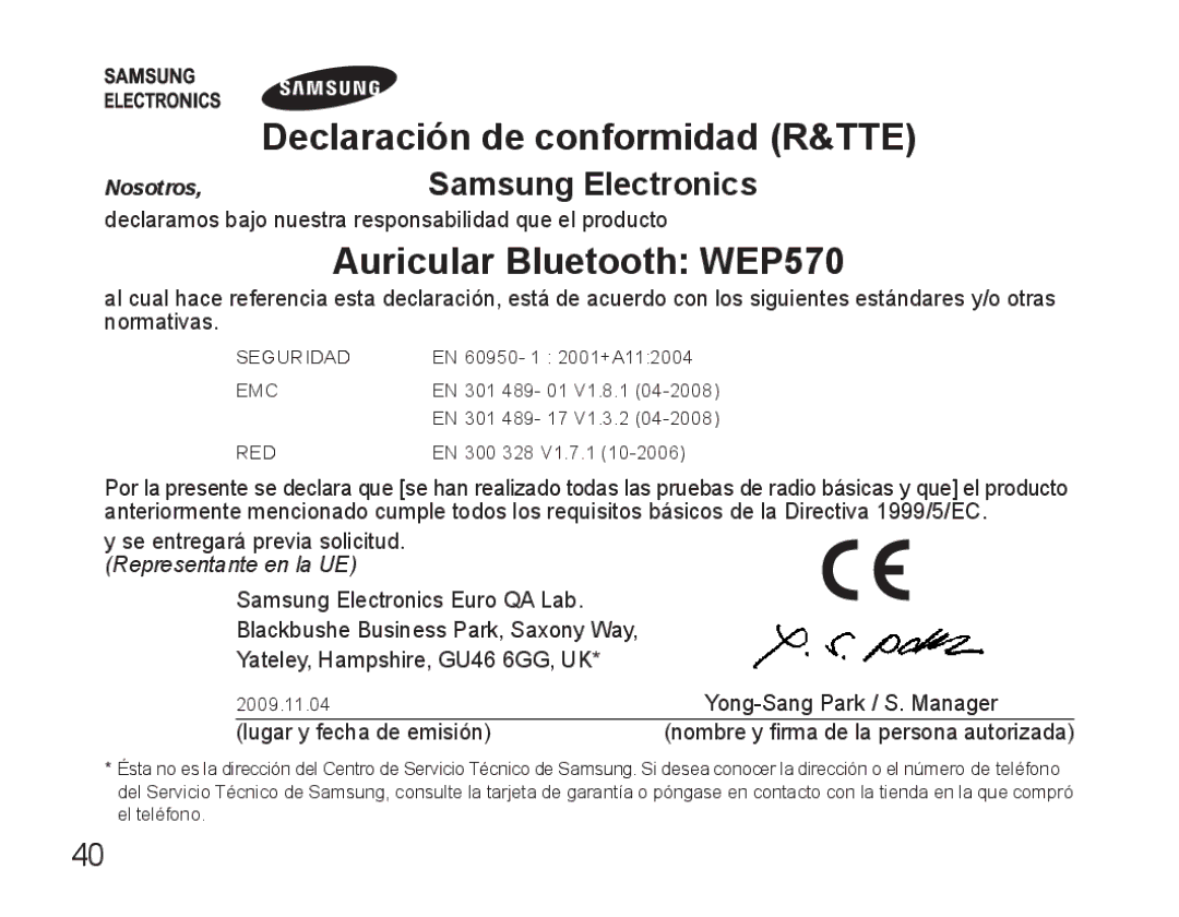 Samsung AWEP570VBECSER, AWEP570VBECXEF, AWEP570EBECXEF, AWEP570VBECXEH manual Auricular Bluetooth WEP570 