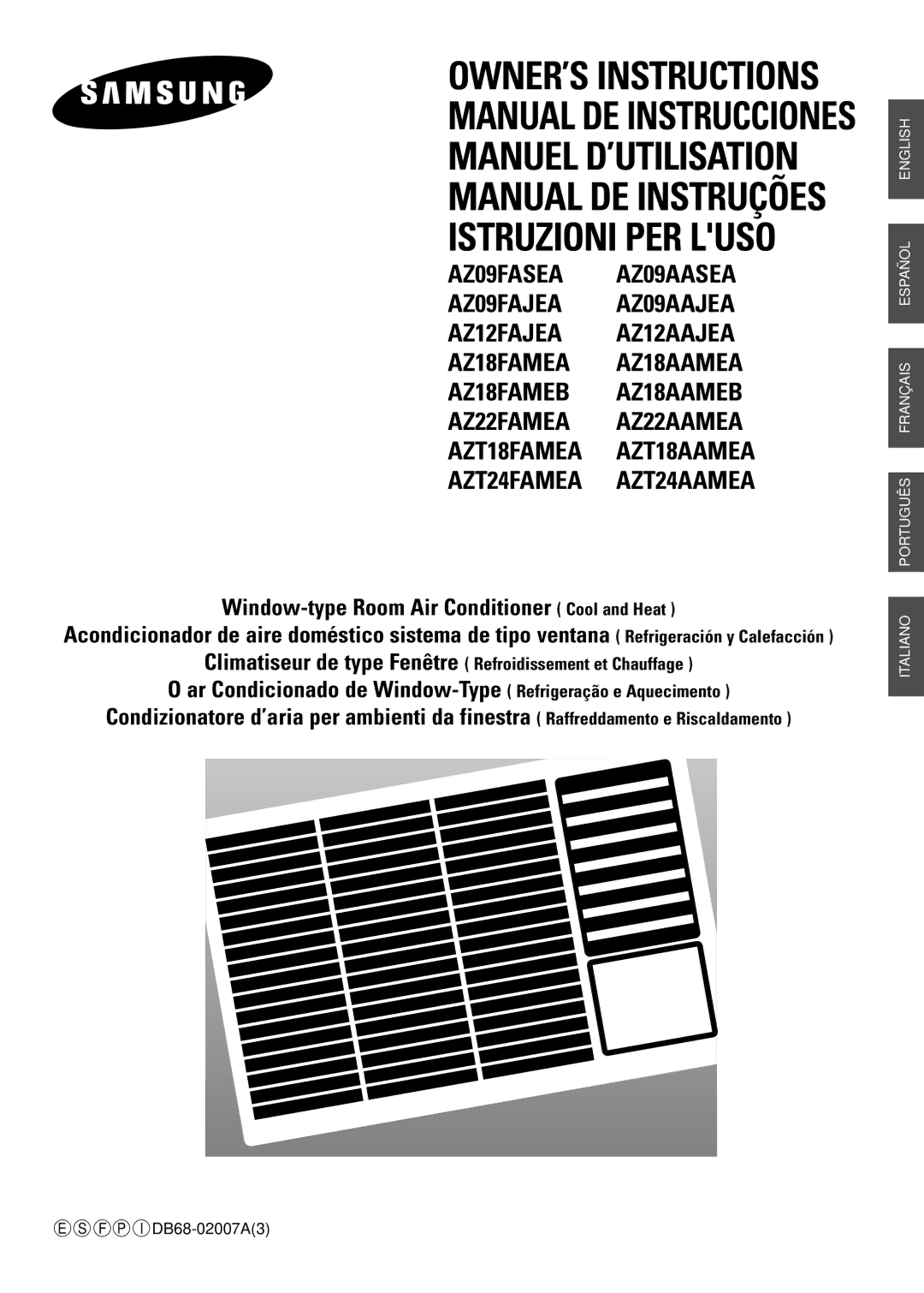 Samsung AZ18FAMEB6/SAR, AZ18AAMEB1/UPA, AZ18FAMEB1/ABS manual Manual DE Instrucciones Manuel D’UTILISATION 