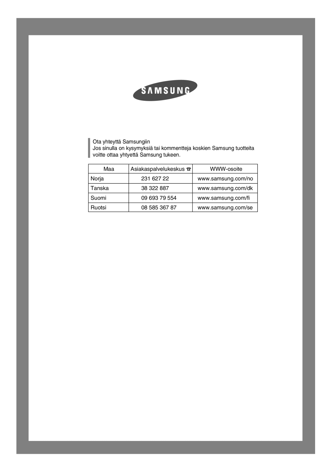 Samsung B1245AVGW1/XEE manual 