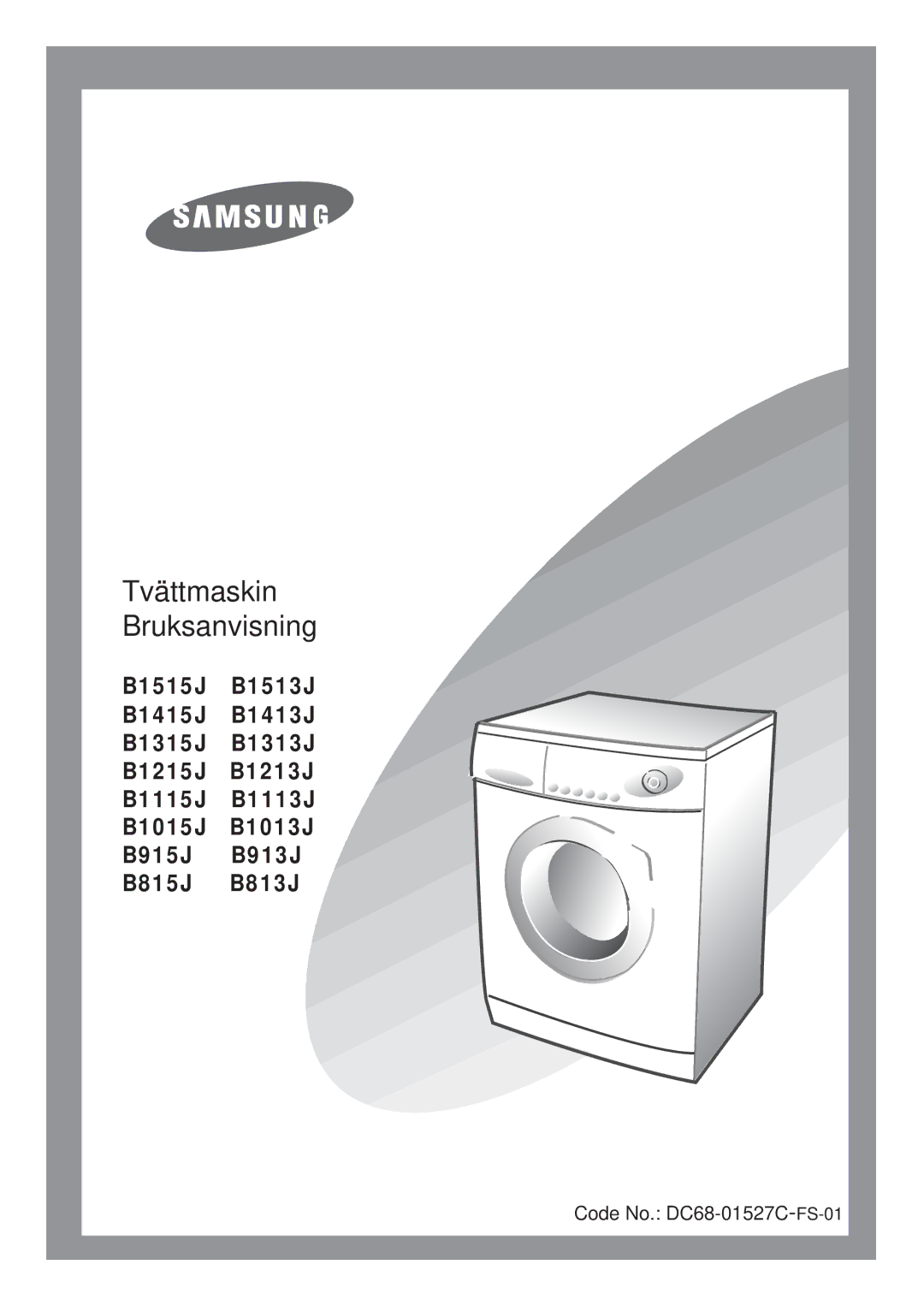 Samsung B1415JGS/XEE manual Vaskemaskin Bruksanvisning 