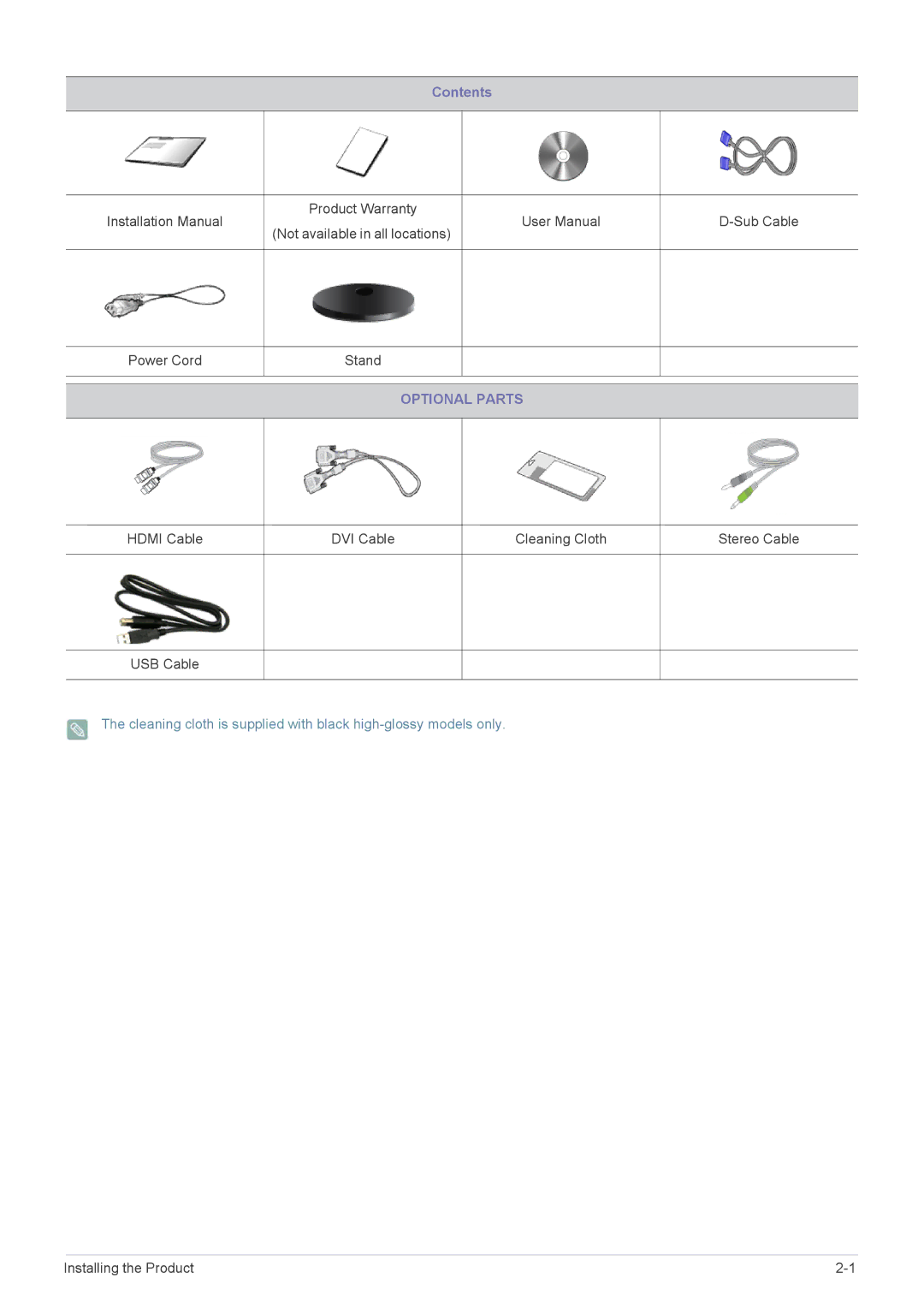 Samsung B1940ER user manual USB Cable 