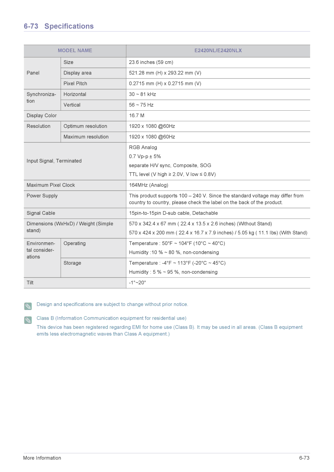 Samsung B1940ER user manual E2420NL/E2420NLX 