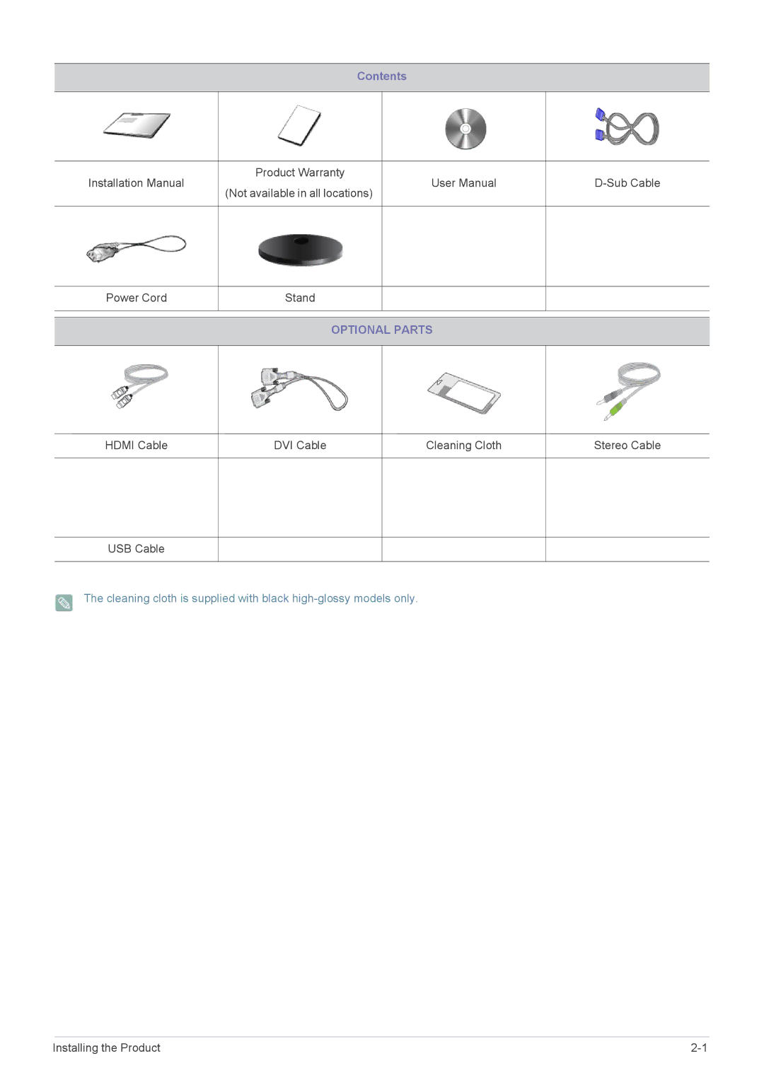 Samsung B2440MH, B1940EW, B1940ER, B2240EW, B2240MH, B2240EMW, BX2340X, EX2020X, E2420LX, E2420NLX, EX1920X user manual USB Cable 