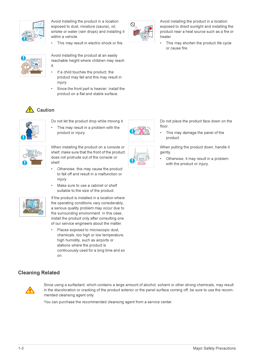 Samsung B2240MWX user manual Cleaning Related 