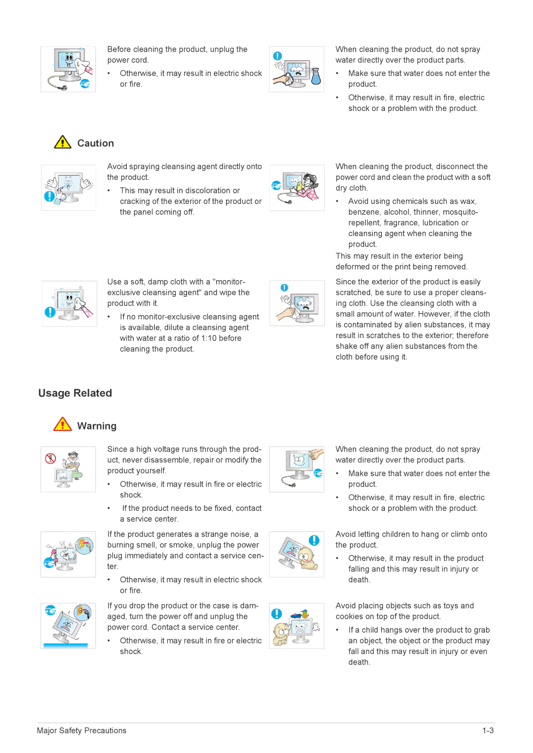 Samsung B2240MWX user manual Usage Related 