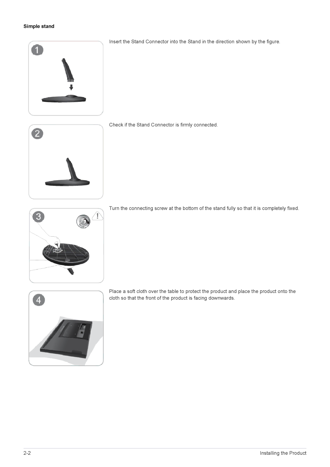 Samsung B2240MWX user manual Simple stand 