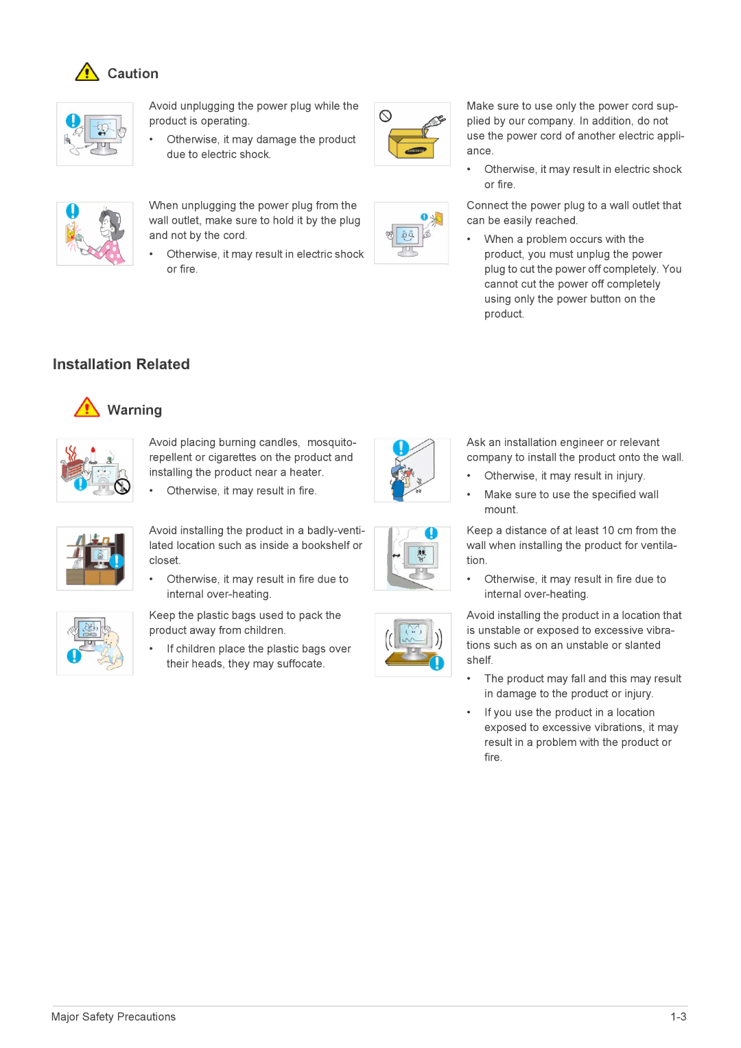 Samsung B2240MWX user manual Installation Related 