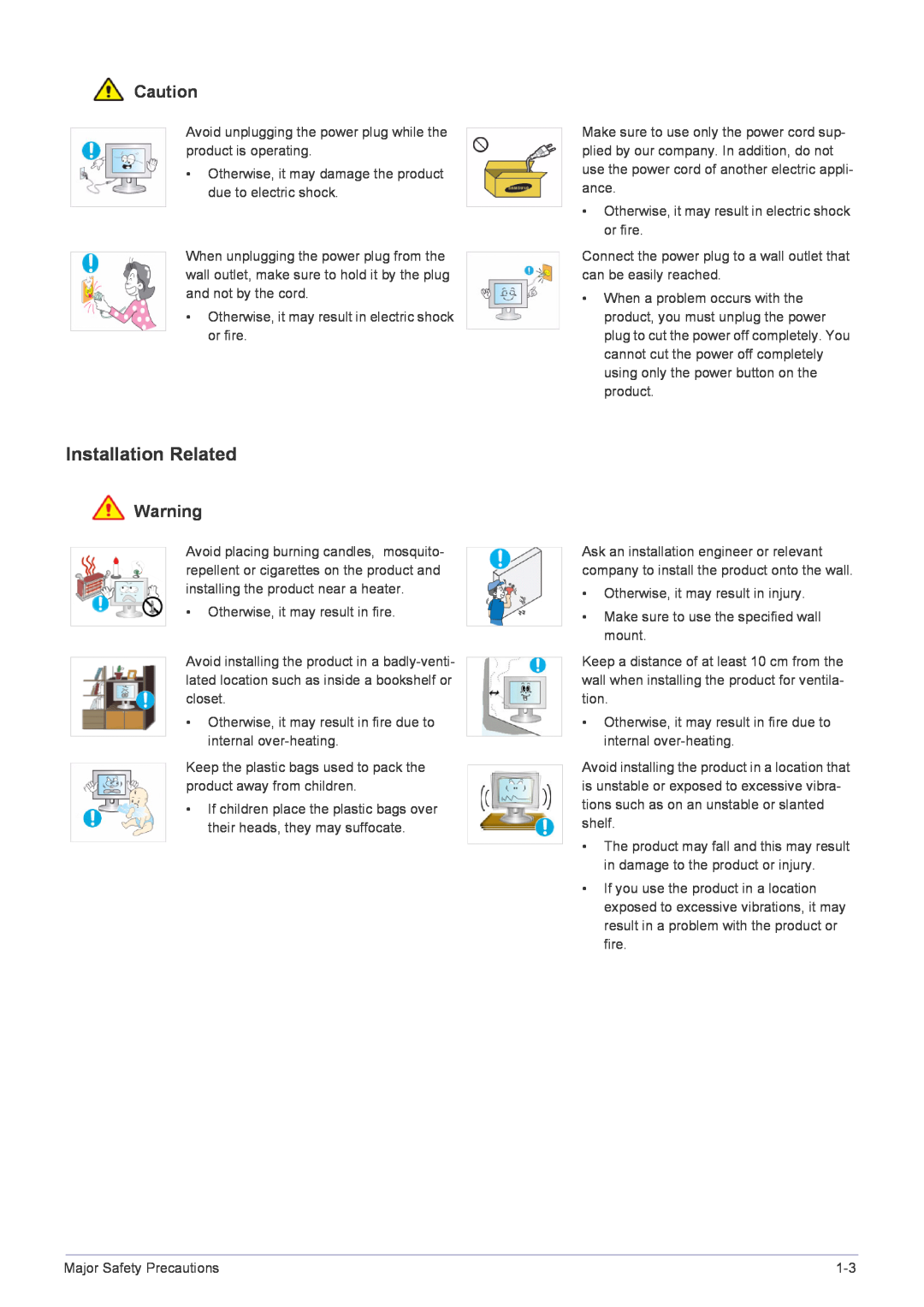 Samsung B2240MWX user manual Installation Related 