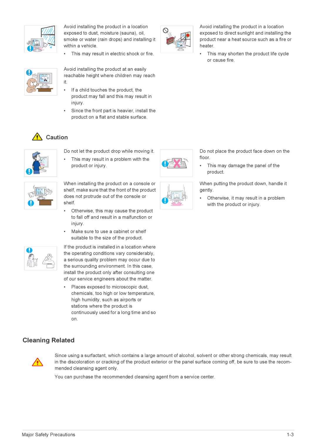 Samsung B2240WX, B2240M user manual Cleaning Related 