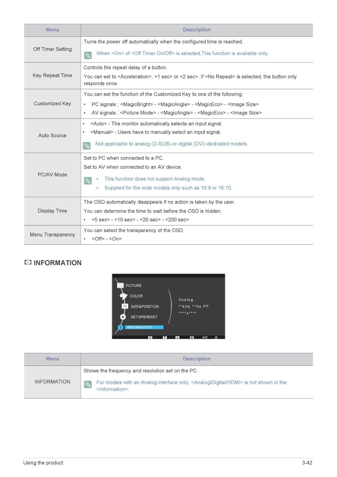 Samsung B2240M, B2240WX user manual Information 