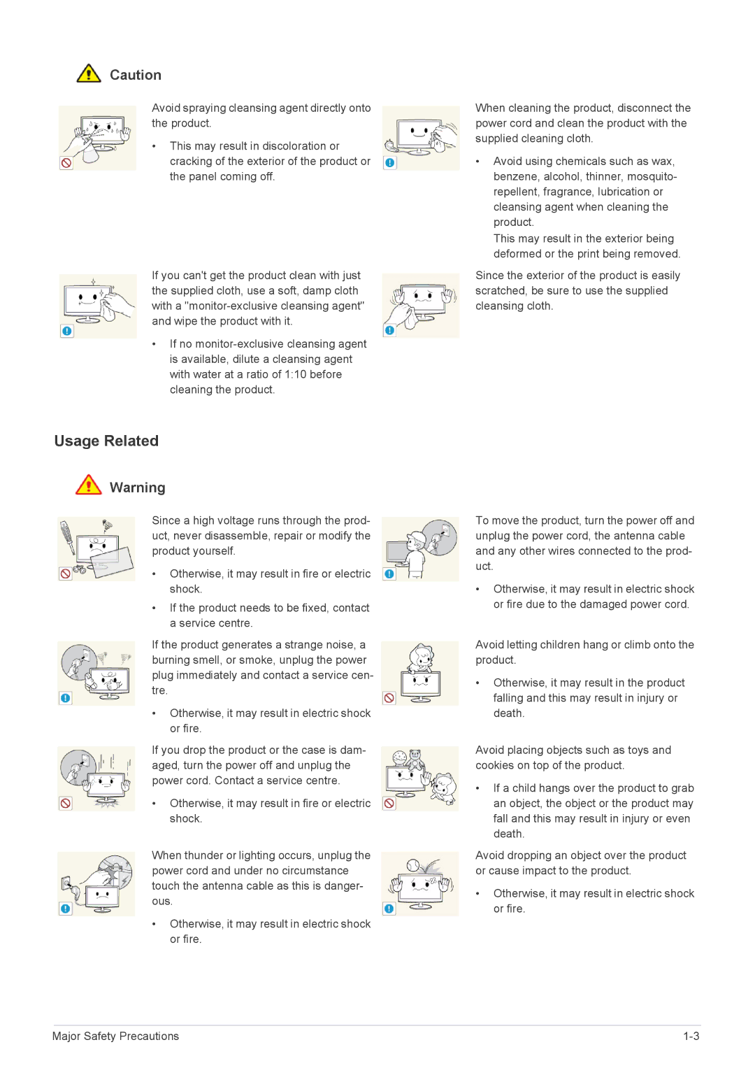 Samsung B2330HD, B2430HD, B1930HD, B2230HD, B2030HD user manual Usage Related 