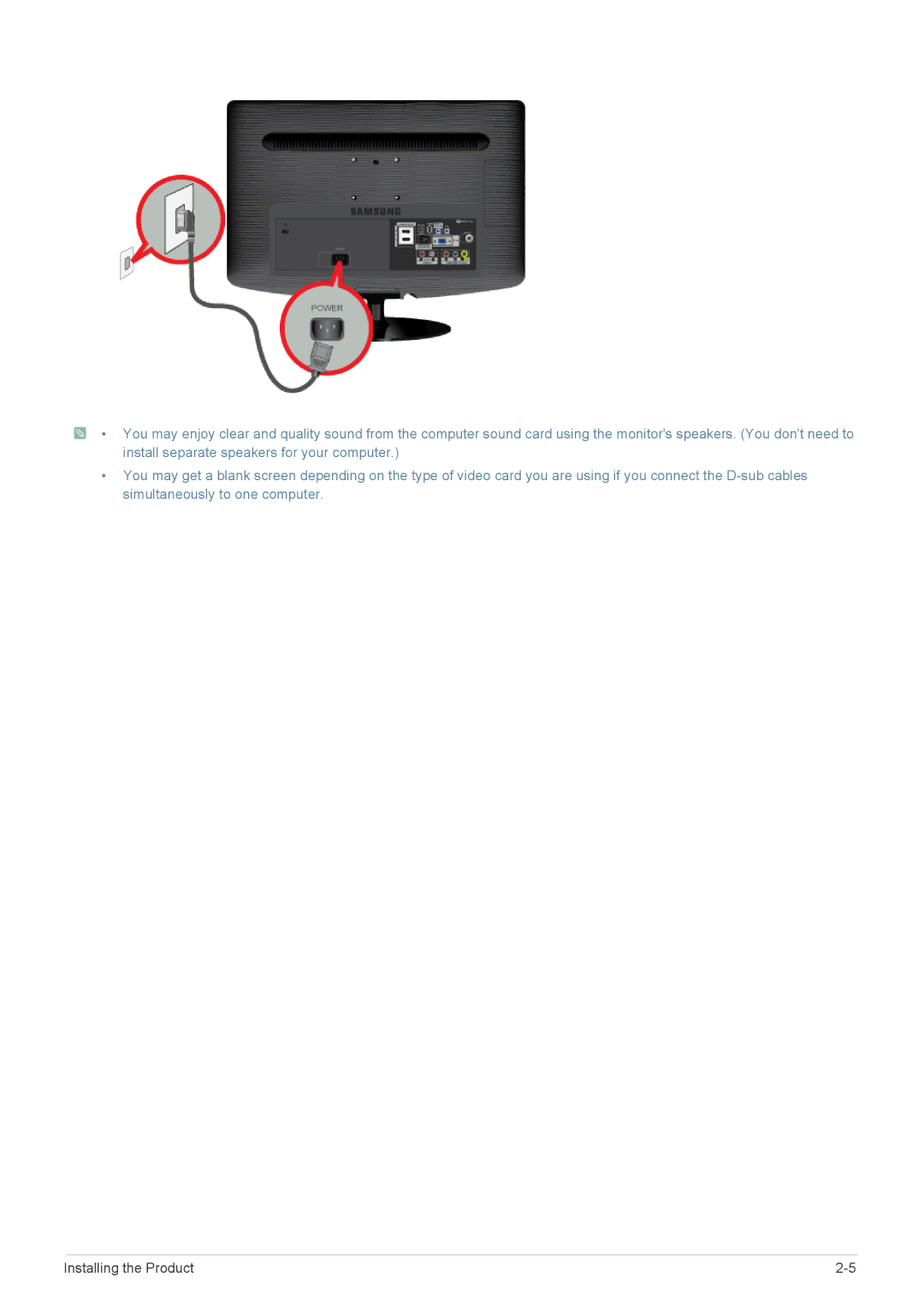 Samsung B2430HD, B2330HD, B2230HD user manual Installing the Product 