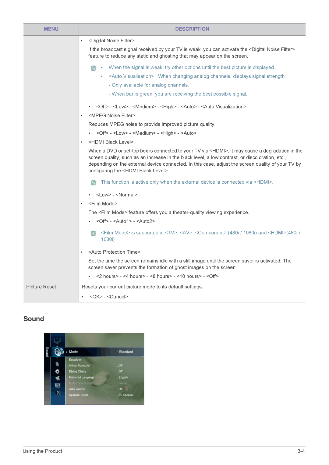 Samsung B2330HD, B2430HD, B2230HD user manual Sound, OK Cancel 