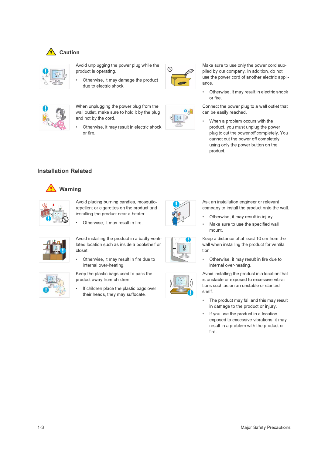 Samsung B2430H, B2330H, 2443BWT TAA1, B2230H, LS24PUHKFV/ZA user manual Installation Related 