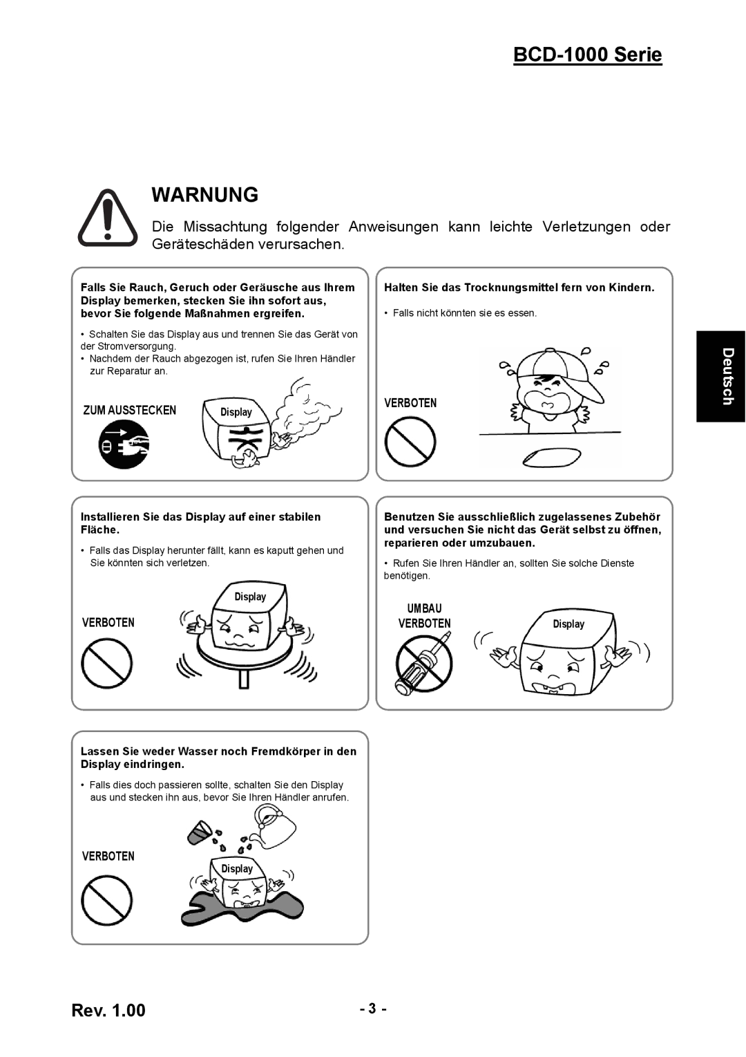 Samsung user manual BCD-1000 Serie, ZUM Ausstecken 